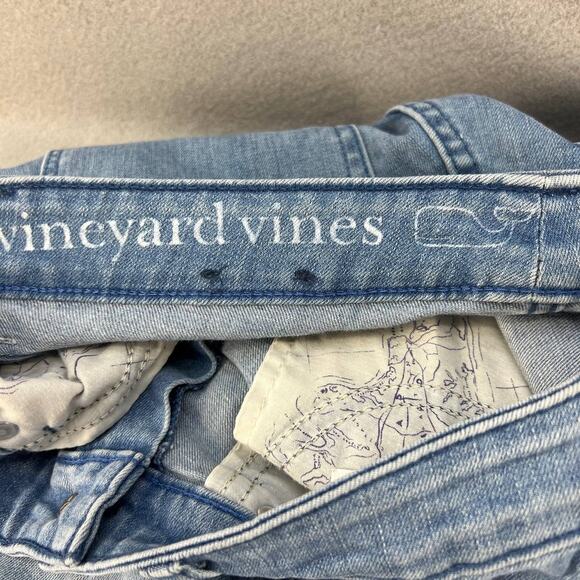Vineyard Vines Women's Skinny Raw Hem Preppy Size 2 Blue Light Wash - Picture 11 of 13